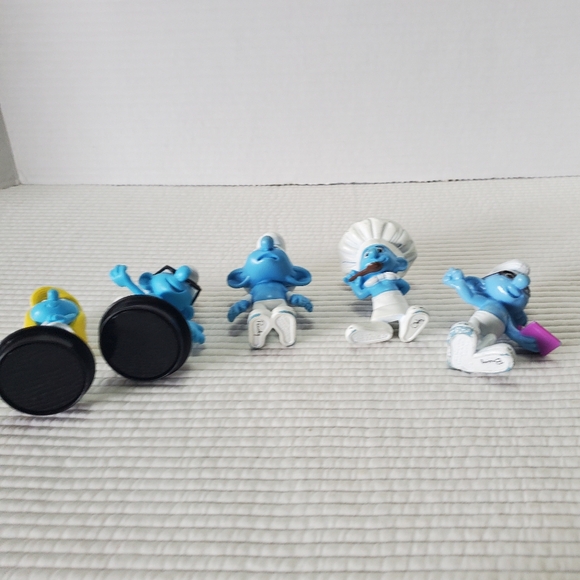 13 Smurf Lot Vintage 2"-3.5" Gargamel Vexy Smurfette Vainy  Schienich Peyo 1980s - Picture 6 of 16